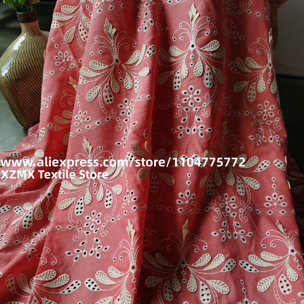 Vintage Sewing Textile - Tela con bordado floral 3D de