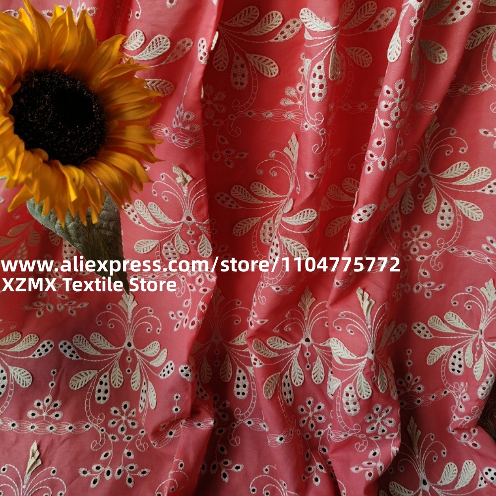 Tela con bordado floral 3D de  - Vintage Sewing Textile reseña y precio
