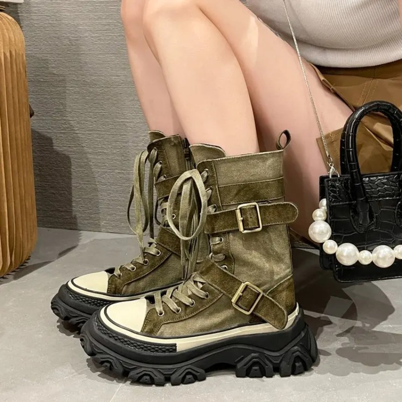 Botas de plataforma gruesa par - Sewing Latex reseña y precio